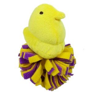 Yellow Peep Peeps for Pets Fleece Bottom Plush Chick Squeaky Dog and Cat Pet Toy